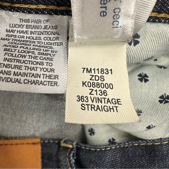 Lucky Brand 363 Vintage Straight Men’s size 36 x 31.5 Jeans - Picture 14 of 15